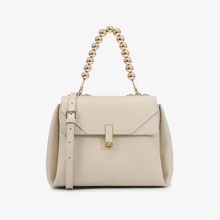 Bolsa Satchel/ Off White/ Couro/ Jorge Bischoff
