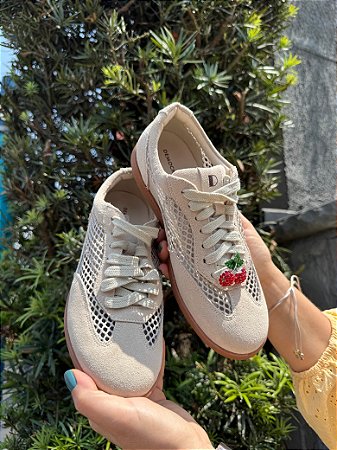 Tênis Olivia Casual/ Tela/ Cinza/ Democrata
