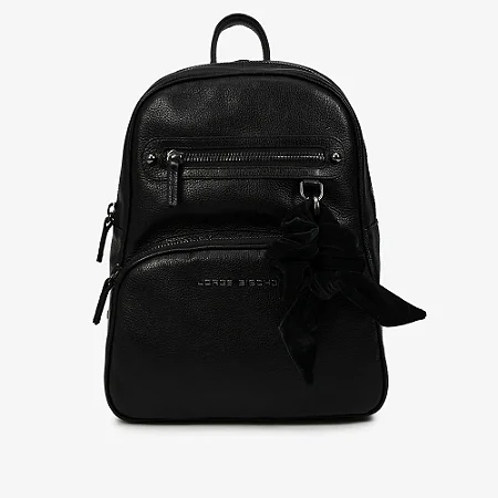 Mochila Preto Jb Couro/ Jorge Bischoff