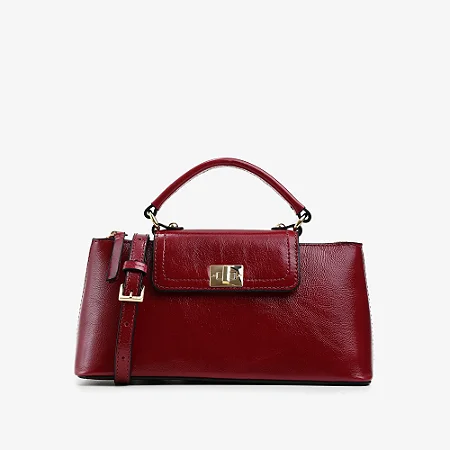 Bolsa Satchel Vinho Cabernet Couro/ Jorge Bischoff