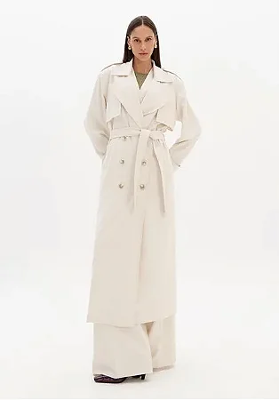 Trench Coat Alongado Com Faixa
