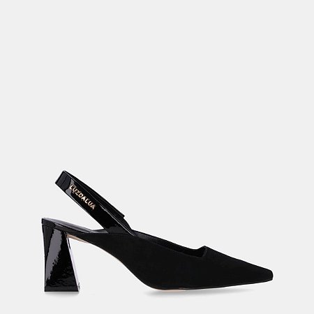 Slingback Cervo Preto/ Luz da Lua