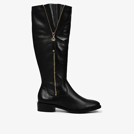 Bota Cano Alto Preto Couro/ Jorge Bischoff