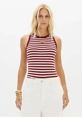 Blusa Nadador Em Malha Texturizada/ Lança Perfume
