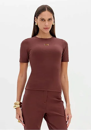 Blusa Com Manga Curta/ Lança Perfume