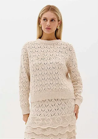 Blusa Manga Longa De Tricô/ Lança Perfume