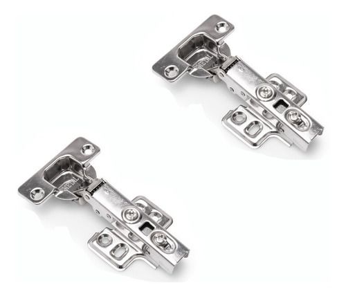 10 Dobradiças Com Amortecedor 35mm Reta