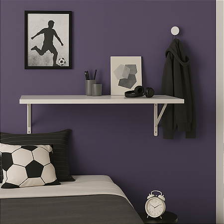 Prateleira Mdf Branca Fosca 80x40 Kit C/ 1 Und Mão Francesa