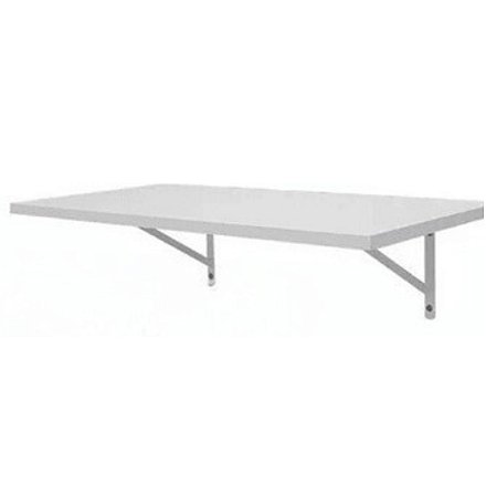 1 Prateleira Branca Mdf 100x40 Mão Francesa - Decoração