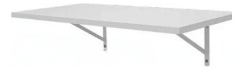 Prateleira Mdf Branca Fosca 80x25 Kit C/ 1 Und Mão Francesa