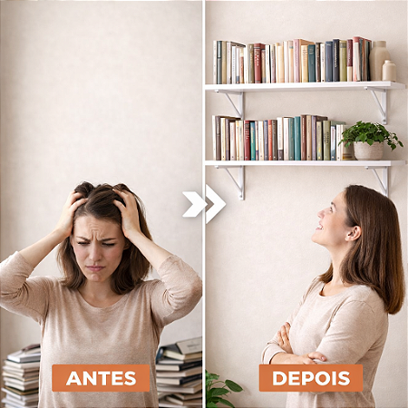 Prateleira Mdf Branca Fosca 80x25 Kit C/ 2 Und Mão Francesa