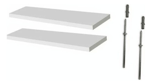 Prateleira De Mdf Branca Fosca 35x20 Kit C/ 2 Und Flutuante