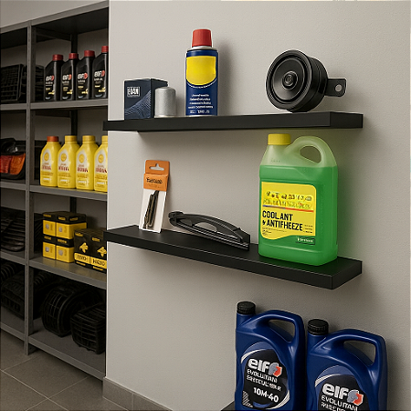 Kit 2 Prateleira Preta Mdf 40x20 Suporte Invisível Decoração