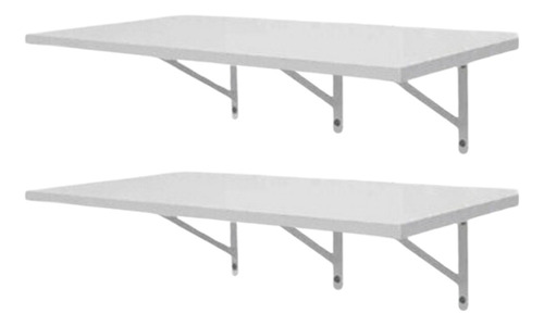 Kit 2 Prateleiras 150x30 Decoração Mdf Branca Mão Francesa
