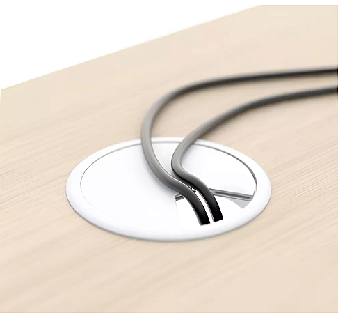 Passa fio redondo branco 59 mm - kit com 10 unidades