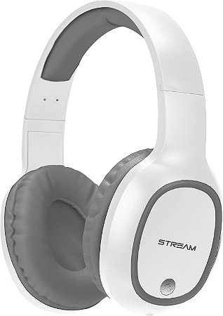 Headset Bluetooth ELG Stream c/Microfone/ Entrada Micro SD - Branco/Cinza
