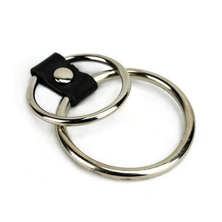 Anel Peniano Em Mental Com Tira Em Couro Sintético - 3R Import