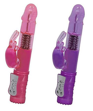 Vibrador Jack Rabbit com Estimulador Rotativo e Coelho, 7 Modos de Vibração – Acessório Íntimo | Sexy Import