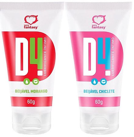 D4 Lubrificante Íntimo Beijável 60g – Cosmético Íntimo | Sexy Fantasy