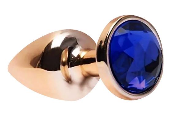Plug Anal Dourado com Joia – Acessório Íntimo | Diversão ao Cubo