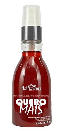 Quero Mais Gel para Massagem Corporal Beijável Chocolate com Morango 85ml – Cosmético Íntimo | Hot Flowers