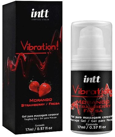 Vibration Gel Excitante que Vibra Sabor Morango 17ml – Cosmético Íntimo | Intt