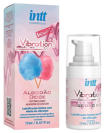 Vibration Gel Excitante que Vibra Power Sabor Algodão Doce 17ml – Cosmético Íntimo | Intt