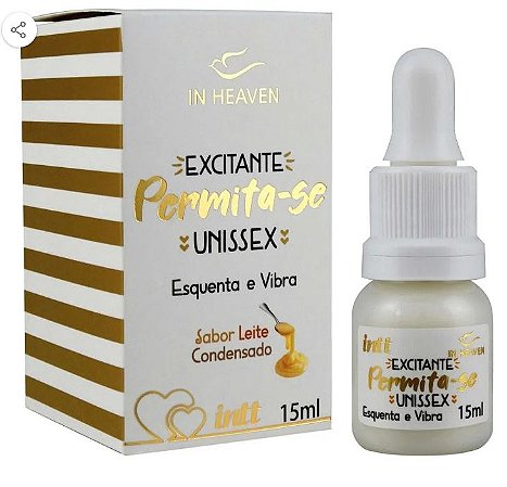 Permita-se Gel Excitante Unissex Esquenta e Vibra Leite Condensado 15ml – Cosmético Íntimo | Intt