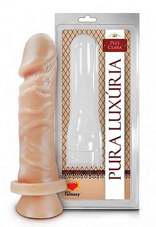 Prótese Pura Luxúria Realístico com Ventosa 15,3 × 4,5 cm – Acessório Íntimo | Sexy Fantasy