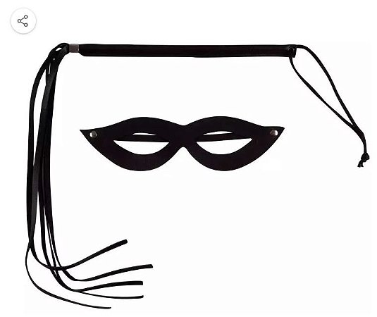 Kit Dominadora Chicote E Máscara - Brasil Fetiche