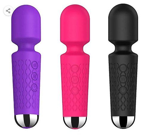 Mini Toy Vibrador Varinha Mágica com 20 Modos de Vibração e 8 Níveis de Velocidade – Acessório Íntimo | Vip Mix