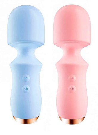 Mini Massageador Varinha com 10 Modos de Vibração e Função Aquecimento – Acessório Íntimo | Vip Mix