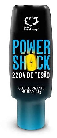 Gel Eletrizante Neutro Power Shock 220V de Tesão 15g – Cosmético Íntimo | Sexy Fantasy