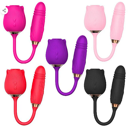 Sophie Vibrador Formato de Rosa com 7 Modos de Vibração, Vai e Vem e Pulsação – Acessório Íntimo | Sexy Import