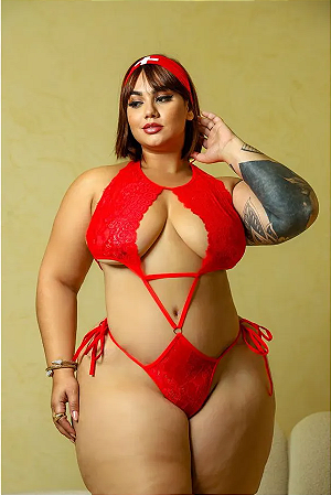 Fantasia Salva-Vidas Plus Size Rendada com Faixa de Cabelo – Fantasia Erótica | Hot Love