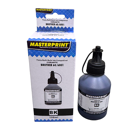 Refil de Tinta para Brother BTD60BK T220 T420 T510 T520 T710 T720 T820 T4000 T4500 108ml Preto
