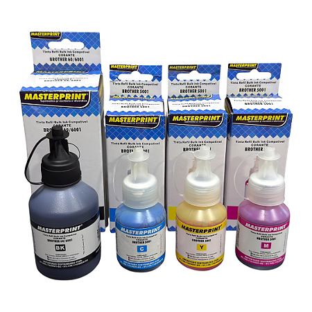 Kit 4 Refis de Tinta para Brother T220 T420 T510 T520 T710