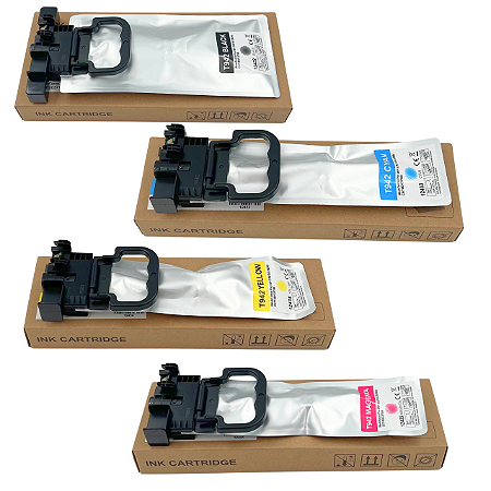 Kit 4 Bolsas de tinta para Epson T941 T942 T941420AL C5290 C5790 C5210 C5710 B/C/Y/M ClasseA