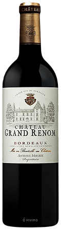 Vinho Château Grand Renom - Tinto Seco - 750ml