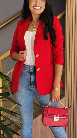 Blazer Alfaiataria Vermelho