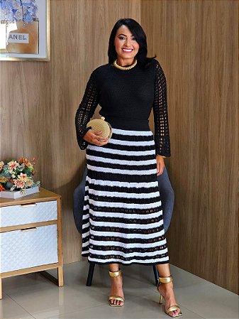 Conjunto em Tricô Preto