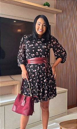 Vestido Tule Floral