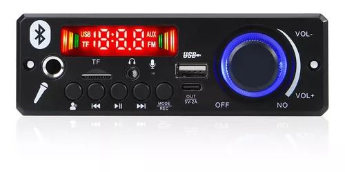 Placa Amplificada 160w 2x80w Usb Bluetooth P2 Karaoke Tipo C