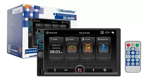 Multimídia Mp5 Roadstar Rs-404br Bluetooth Espelhamento 7p