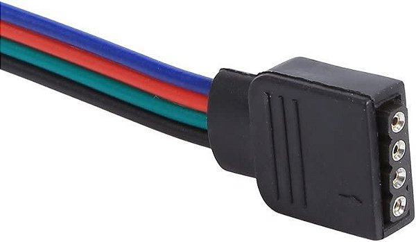 Conector 4 Pinos Fita Led RGB Macho e Fêmea