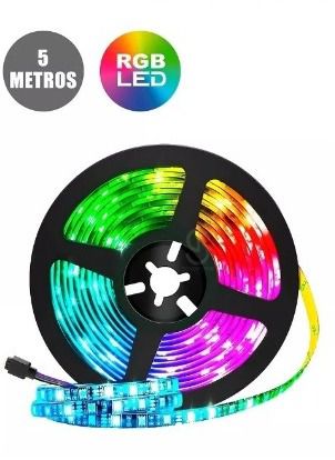 Fita Led Rgb 5050 Rolo 5m 300 Leds