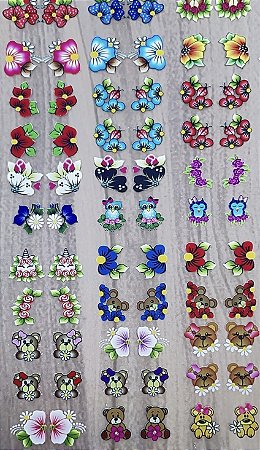 Adesivos³D Médio-Cartelão com 60 (uni).