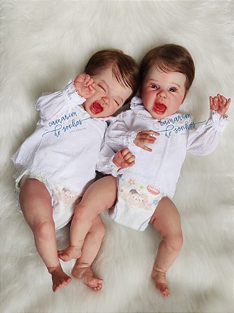 Bebê Reborn Realista Gêmeos