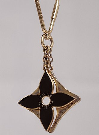 LOUIS VUITTON CHARM DE BOLSA PORTOCRE PUZZLE METAL MARROM E DOURADO M65218