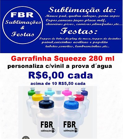 GARRAFINHA SQUEEZE 280 ML